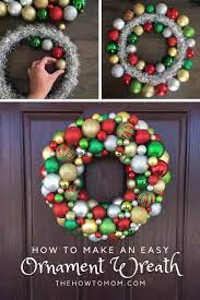 How To Make An Ornament Wreath Christmas Wreaths Diy Easy Ornaments Ornament Wreath