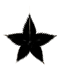 Decoration Star Black 65cm