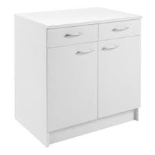 Meuble bas cuisine en promotion chez but. Meuble Bas 1 Porte 1 Tiroir Blanc Primalight 40 Cm Plan De Travail Castorama