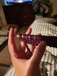 Binding off is how you get your knitting off the needles in a way that ties up the live stitches and secures your work. Last 2 Stitches Fell Off My Non Working Needle At The End Of The 2nd Row How Can I Fix This Knitting