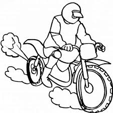 Dirty dirt bike coloring for coloring pages kids get yer crayons. Racing On The Dirt Bike Coloring Page Coloring Sun