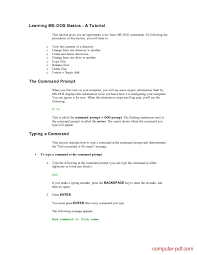 Pdf] Learning Msdos Basics Commands Free Tutorial For Beginners