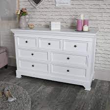 Homecho 5 drawer dresser, modern chest of drawer, white dresser chest for bedroom, living room, laundry room, closet, wood frame and easy pull antique style handle 4.2 out of 5 stars 440 $149.99 $ 149. Large White 7 Drawer Chest Daventry White Range Melody Maison