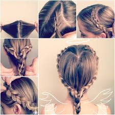 Secure those sections with an elastic and then pull the rest of the hair through the middle, utilizing the same method all the way down. Heart Shaped Braided Hairstyle Tutorial