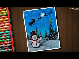 Christmas Drawing 2 With Oil Pastels Step By Step Myhobbyclass Com Soft aesthetic, girly pastel blue aesthetic.