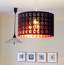 Really Pleased With Our New Ikea Nymo Lamp Shade In Black And Copper Makes A Bold Statement Gold Lamp Shades Lamp Lamp Shade