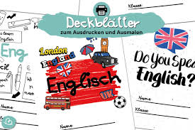 Alle bilder, mandalas und malvorlagen waren nun ab sofort kostenlos zum ausdrucken verfügbar. 8 Deckblatter Fur Englisch Zum Ausdrucken Wunderbunt De