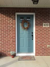 Maybe you would like to learn more about one of these? Sherwin Williams Riverway Love My Front Door Now Brick House Front Door Colors Painted Front Doors Front Door Paint Colors
