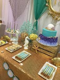 Mermaid Themed Baby Shower Baby Shower Party Ideas Photo 1 Of 10 Baby Girl Shower Themes Mermaid Baby Shower Theme Ocean Baby Showers