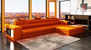 Vig Furniture 5022 Polaris Orange Bonded Leather Sectional Sofa Review Contemporary Leather Sectional Modern Sofa Sectional Contemporary Leather Sectional Sofa