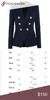 Balmain Inspired Blazer Navy Blue Never Worn Just Bought It