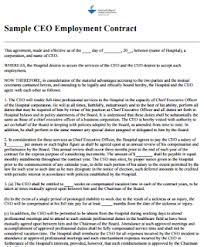 Ceo Employment Contract Uk Contract Agreement Contract Contract Template