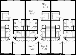 30 ft wide house plans also thinking about your budget, usually to make house plans with 30 ft, you have to ready for the high budget. Triplex House Plans Triplex Plan With Garage 20 Ft Wide T 400 House Plans Beach House Plans How To Plan