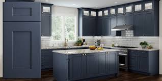 Our cabinets are manufactured with a 3⁄4″ marine grade waterproof polymer to stand up to the harsh elements mother nature can send your way. Elegant Ocean Blue Shaker Recessed Assembled Kitchen Cabinets Rta Wood Cabinets