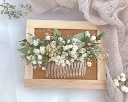 5 out of 5 stars. Flowers Comb Lucie Bohemian Hair Accessory With Durable Natural Flowers Preserved Baby S Breath Original Hair Comb For Boho Wedding Flower Hair Comb Boho Wedding Hair Boho Wedding Hair Comb