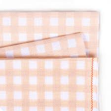 1) fussy cut a 4 x 20 strip of gingham print, making sure to cut on the lines to square up your piece. Stone Gingham 14 Count Aida 18 X 27 Cross Stitch Cloth Fabric Flair Fat Quarter Shop