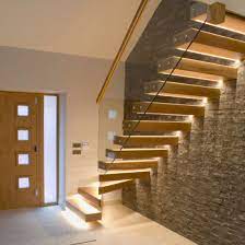 China Floating Staircase Hidden Cantilever Stairs Enter Wall Type Stair With Glass Wood Step China Wood Tread Floating Staircase Build Floating Glass Staircase