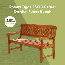 Robert Dyas Fsc 3 Seater Garden Fence Bench Video Video Seater Bench Garden Fence