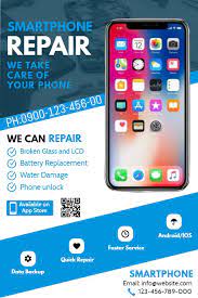Smartphone Repair Flyer Smartphone Repair Iphone Repair Cell Phone Repair Shop To get more templates about posters,flyers,brochures,card,mockup,logo,video,sound,ppt,word,please visit pikbest.com.