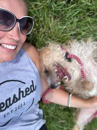 I love this crazy Dumpster dog so much! He came to us missing tons of hair,  unsure, all grotty looking and just a little bitey. He's since become this  super-fuzzy-cuddle-man who knows