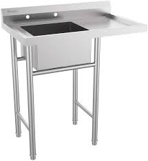 Sinks and tubs installation type. Buy Bonnlo 304 Stainless Steel Utility Sink With Drainboard Commercial Sink For Laundry Room Backyard Garages Inner Tub Size 18l X 16 W X 9d Online In Vietnam B07vqmn3dq