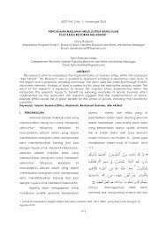 Pemerintah islam yang sekulartidak mahu menenapkannya. Pdf Pencapaian Maslahah Melalui Etika Bisnis Islam Studi Kasus Restoran Mie Akhirat