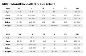 Patagonia Size Chart Bedowntowndaytona Com