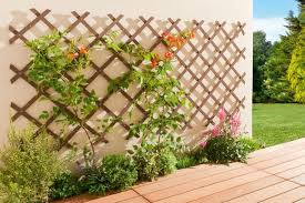 Toit en planchette de bois. Un Treillis Pour Un Joli Mur Vegetal Decoration Mur Exterieur Jardin Deco Mur Exterieur Jardin Treillis Jardin