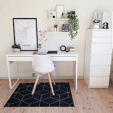 Black And White Home Office Ideas Neutral Home Office With Wall Shelves And Wall Art White Black Wood Neutralhomeoffice Homeofficechairs Room Decor Home Office Design Room Inspo