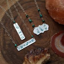 Custom Astrology Necklace Turquoise Jewelry Bar Necklace Birth Chart Necklace Zodiac Jewelry Natal Necklace Celestial Jewelry