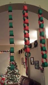 Homemade Christmas Chain Ceiling Hangers 3 Christmas Classroom Classroom Christmas Decorations Classroom Ceiling Decorations