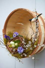 Bushel Basket Wall Decor Diy Spring Wreath Easter Decorations Outdoor Easter Outdoor
