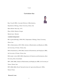 Voici les modèles de cv de 2021. Pdf Curriculum Vitae Reza Yousefi Academia Edu