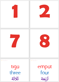 Semuanya ditulis lengkap dengan harokatnya dan tulisan latinnya. Download Flashcard Angka 1 10 Plus Kamus Rumah Bunda