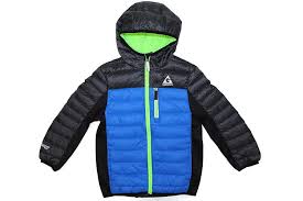 gerry boys size large 14 16 hooded puffer down jacket sky