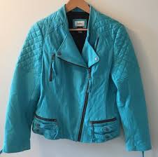Poshmark Product Spotlight: Neiman Marcus Exclusive Collection Teal Moto  Leather Biker Jacket
