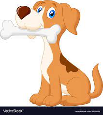 Vector Illustration Of Cute Dog With Bone Download A Free Preview Or High Quality Adobe Illustrator Ai Eps Pdf And High R Cute Dogs Dogs Vector Illustration