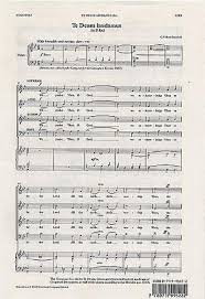 It has been set polyphonically by such composers as henry purcell. Te Deum Laudamus By Charles Villiers Stanford 1852 1924 Octavo Sheet Music For Satb Choir Buy Print Music Hl 14032975 Sheet Music Plus
