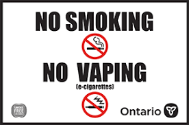 This is an aluminum no smoking on premises sign with white background,black letters,size 10x7 & 4 holes for heavy duty installation.use/post sign to inform employees/tenants/owner/guests/officers of. No Smoking No Vaping Signs For Businesses Ontario Ca