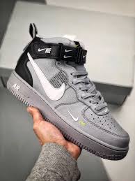 Nike Air Force 1 Mid 07 Lv8 Utility White Black Nike Air Force 1 Mid 07 Lv8 Sneaker Av3803 001 Sneakers Men Fashion Nike Air Shoes Sneakers Fashion