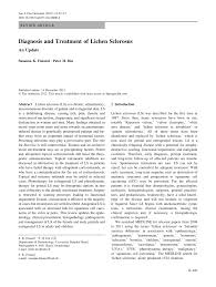 Pdf Diagnosis And Treatment Of Lichen Sclerosus An Update