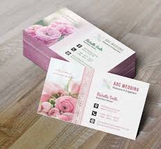 4 Wedding Business Card Templates In Psd Florist Business Card Wedding Business Card Wedding Planner Business Card