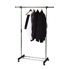 The clothing rod can fit up to 40 standard hangers. Living Co Garment Rack Single The Warehouse