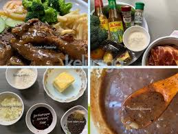 Masukkan tepung gandum tiga sudu sambil kacau agar ianya tidak bergentel. Resepi Sos Black Paper