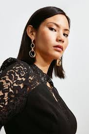 KAREN MILLEN Italian Lace Long Sleeve Forever Jumpsuit