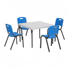 Lifetime 4 Pack Stacking Chairs Blue Plus Kid S Table 80553 Ikea Chair Chair Childrens Chairs