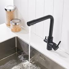Shop with afterpay on eligible items. 1 2 Matt Black Stainless Steel Copper Kitchen Sink Faucet Mixer Tap Double Water Tap Sale Banggood Com