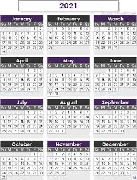 2021 Calendar Templates And Images
