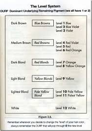Here Is An Older Chart That Displays The Durp Dominant Underlying Remaining Pigment Contribution Left In Hair Color Formulas Hair Clinic Hair Color