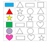 Find the shapes and color them in! 1
